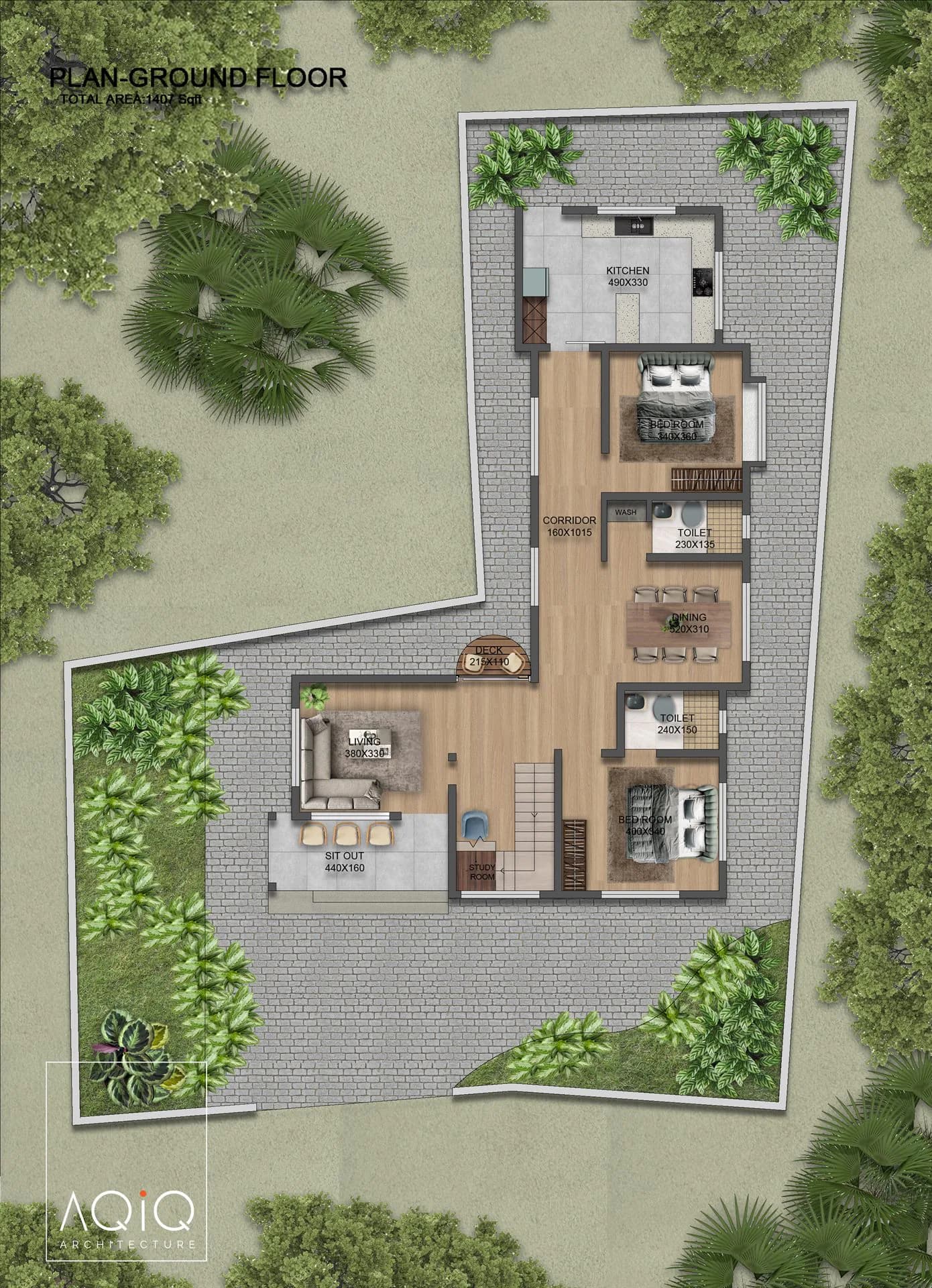 Contemporary architectural exterior for architectural design