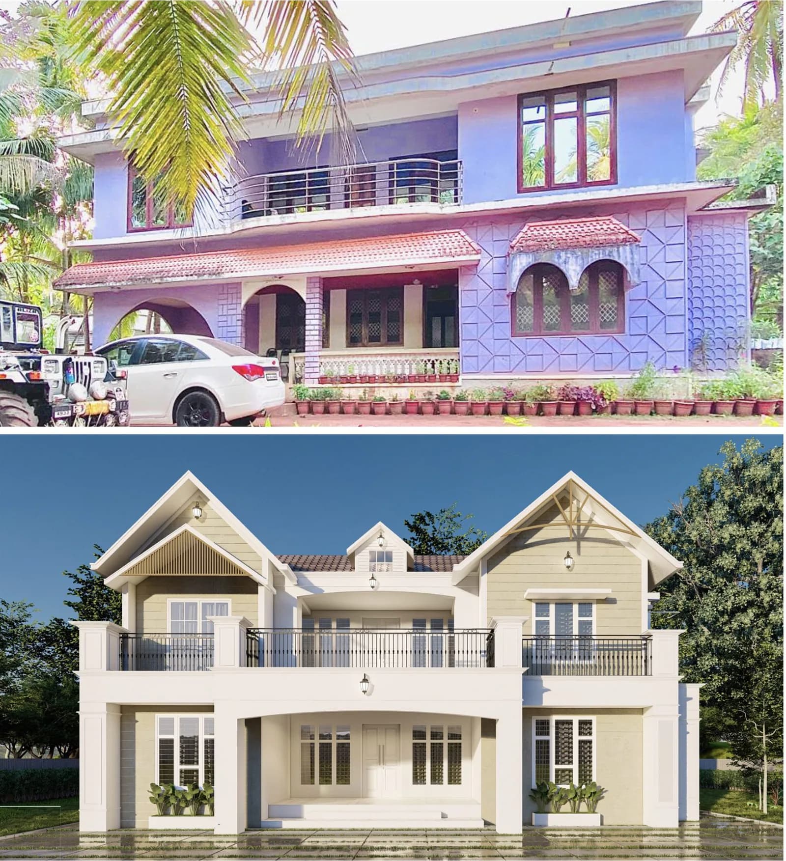 Renovated architectural space for remodeling work